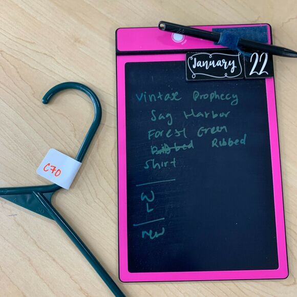 Vintage Prophecy Sag Harbor Ribbed Shirt Petite Size L Forest Green Mid Sleeves - Picture 8 of 9